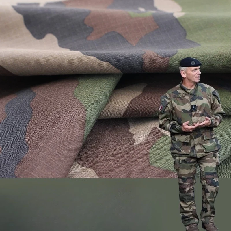 Poly Cotton Camouflage Fabric By The Meter for Clothing Jacket Pants Seat Cover Tablecloth Backpack DIY Sewing Cloth Soft Green