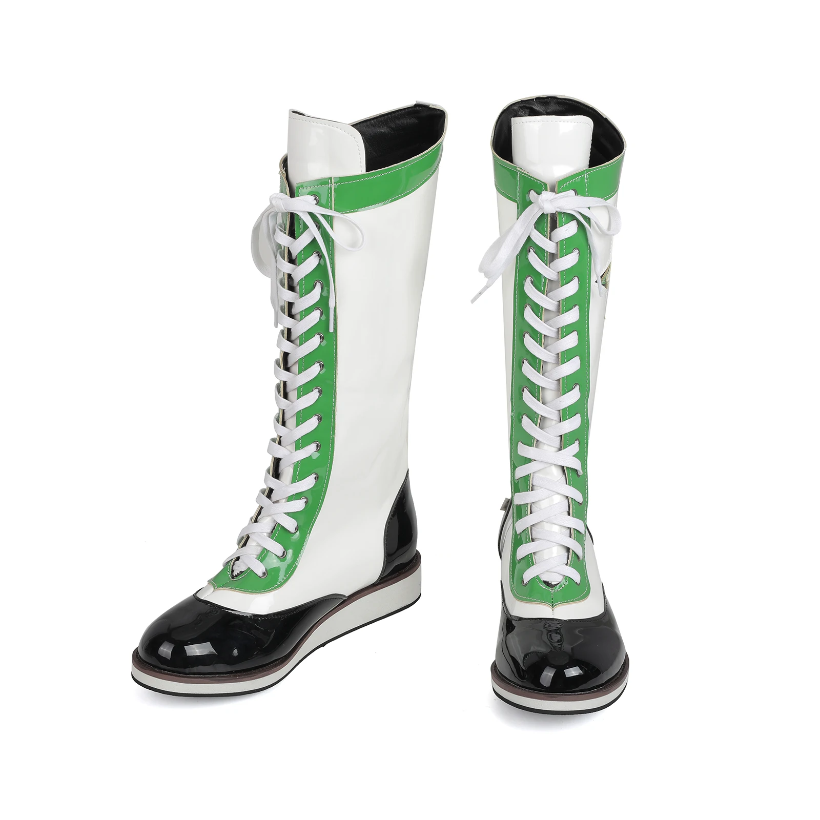 Uomini Wrestling Cosplay Hulk Hogan Stivali Combattimento Sanda Stivali da allenamento Sport Scarpe da boxe alte Calzature per giochi di ruolo di Halloween