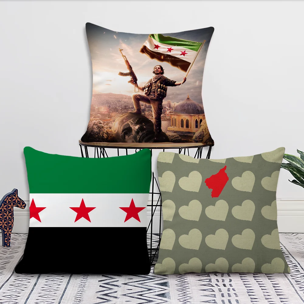 cushion cover Peace S-Syria Pillow Case Room Bedroom Sofa Living Flag Backrest Car Square Headboard