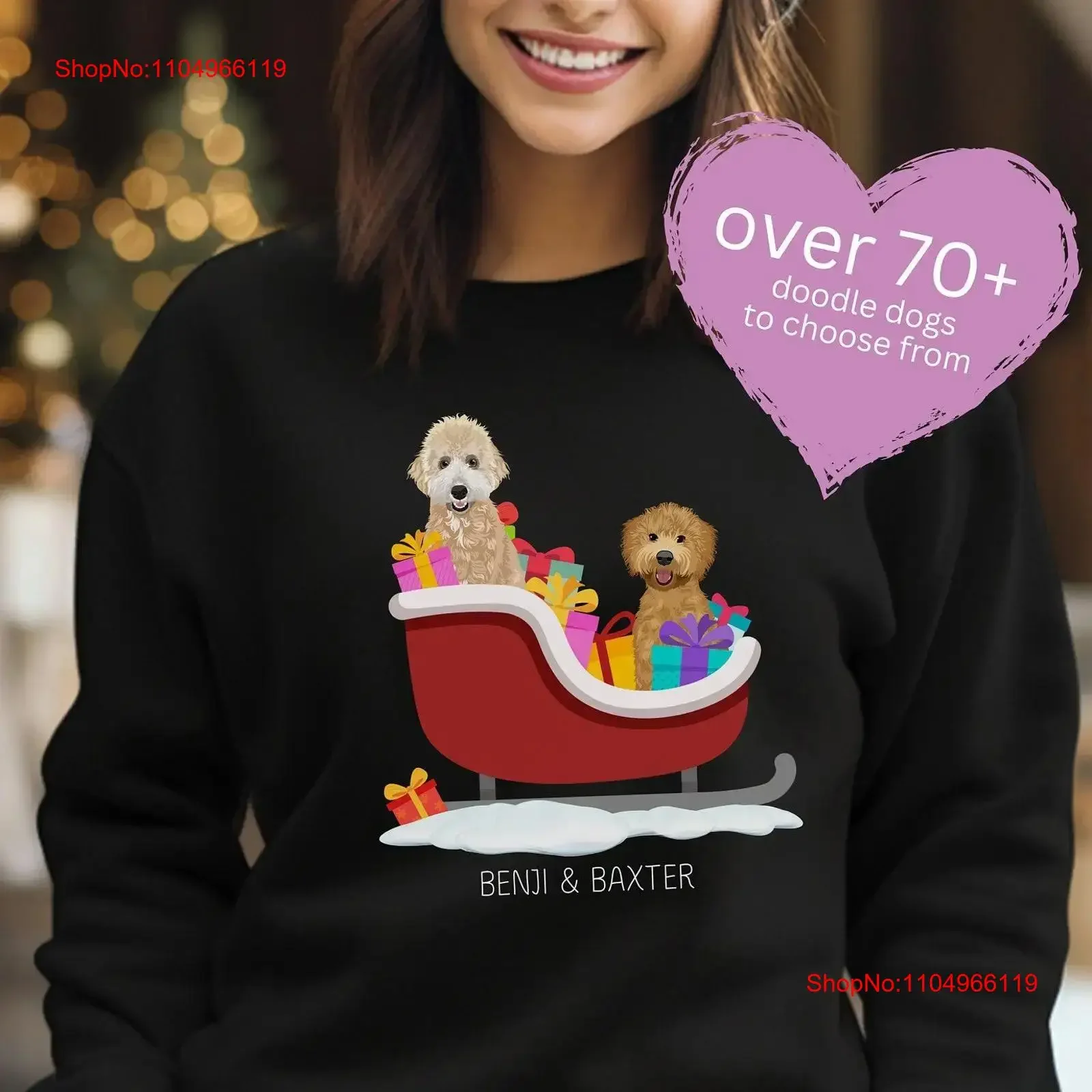 

Christmas Goldendoodle Labradoodle SweaT T Shirt for Dog Mom Sweater Golden Doodle Pet Owner Xmas Personalized s vintage Soft