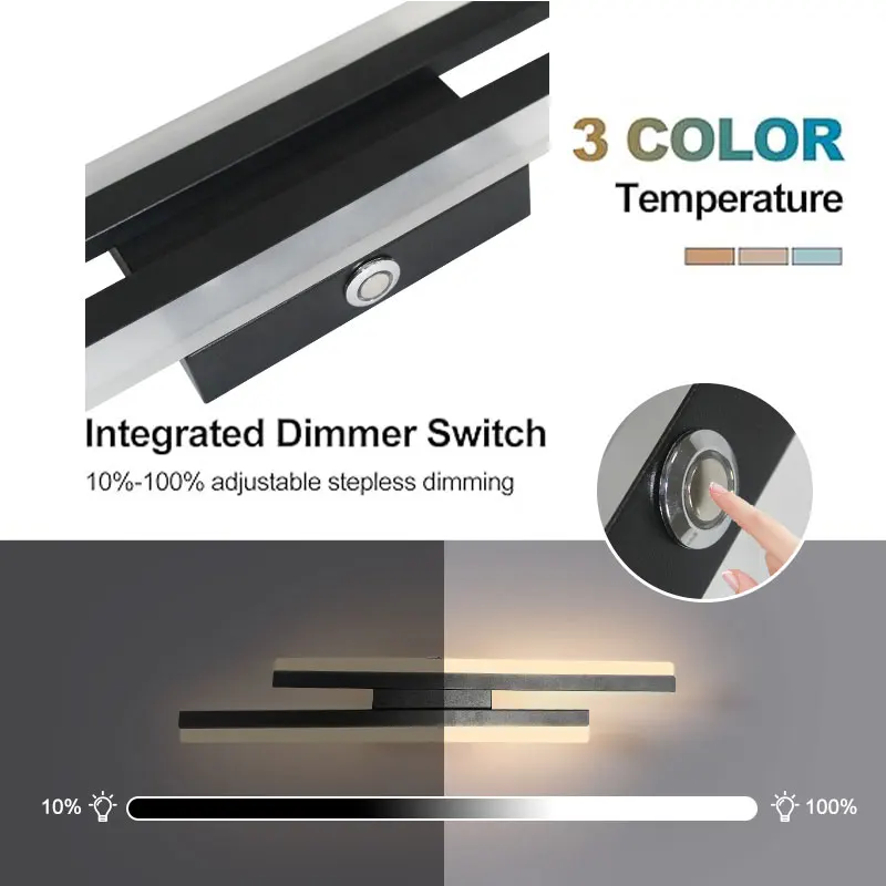 5200mAh Battery Operated Wall Lights Wire-less Rechargeable LED Picture Lights Touch Switch Dimmable 3CCT USB Wall Lights Remote