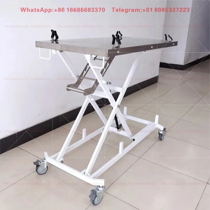 Stainless Steel Manual Pet Rescue Stretcher Trolley Veterinary First Aid Animal Transport Equipment