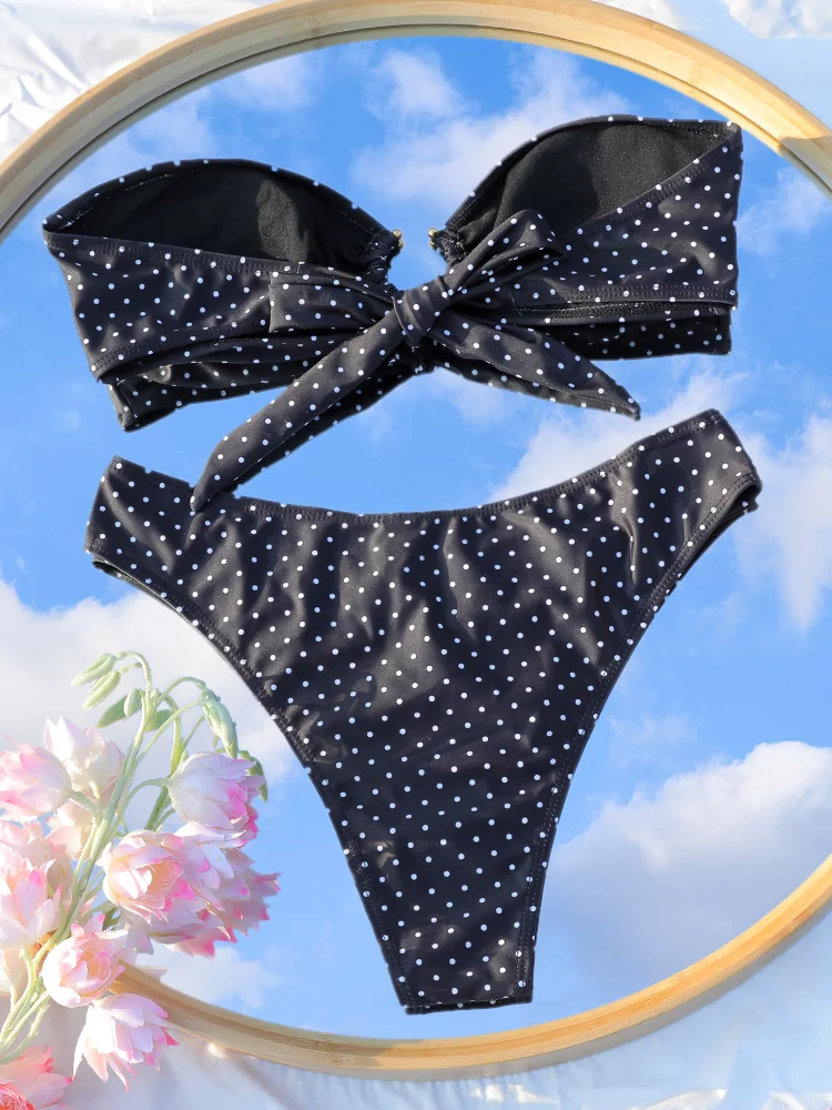 Push Up Bikinis Print Swimsuit Women Sexy Bikini Set High Cut Hollow Out Swimwear New Bathing Suit  Female Solid Color Beachwear