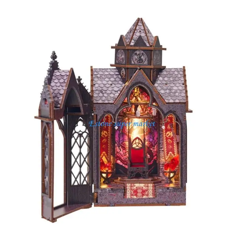 

090B Wooden Dragon Tower Model Wooden Puzzle Safe Crafting for Teens Enthusiasts