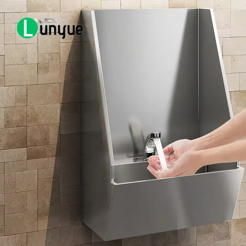 Lavatório de parede retangular, com design moderno, pintado à mão, ecológico, ideal para decoração de casas e casas de banho.