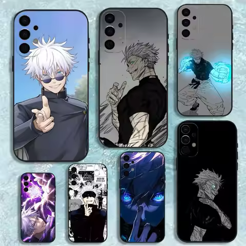 Anime Gojo S-Satoru Phone Case For Samsung S25,S24,S21,S22,S23,S30,Ultra,S20,Plus,Fe,Lite,Note,10,9,5G Black Cover