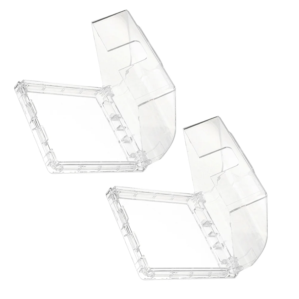 2 Pcs Doorbell Rain Cover Lid Coer Transparent outside Protector Large Rainproof