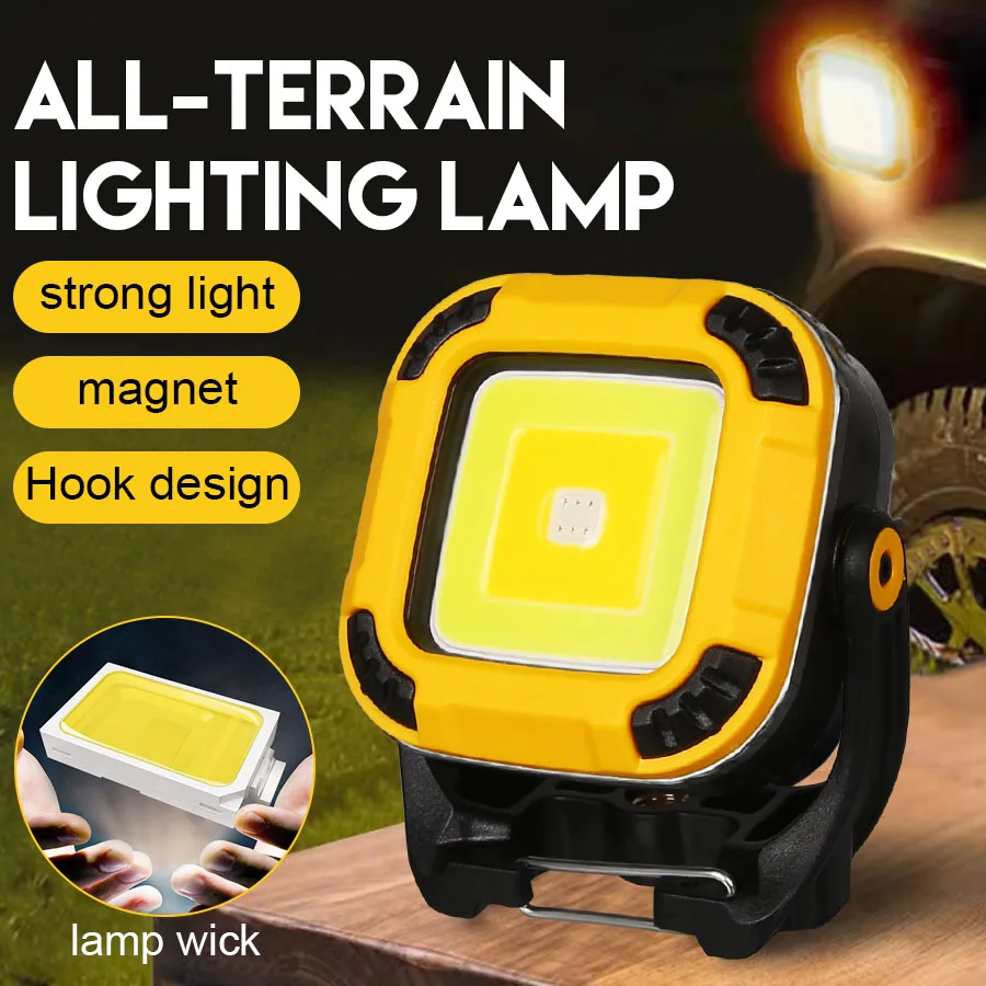 

Mini Portable LED Camping Light Powerful USB Rechargeable Battery Flashlight Multi Light Modes Work Light with Magnetic Lamp