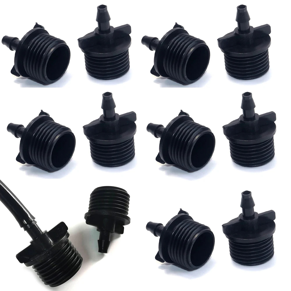 

100 шт. капиллярная труба для капельного орошения ландшафта с резьбовым соединением 7 мм, с использованием внешней резьбы 1/2 дюйма DN15 20 мм