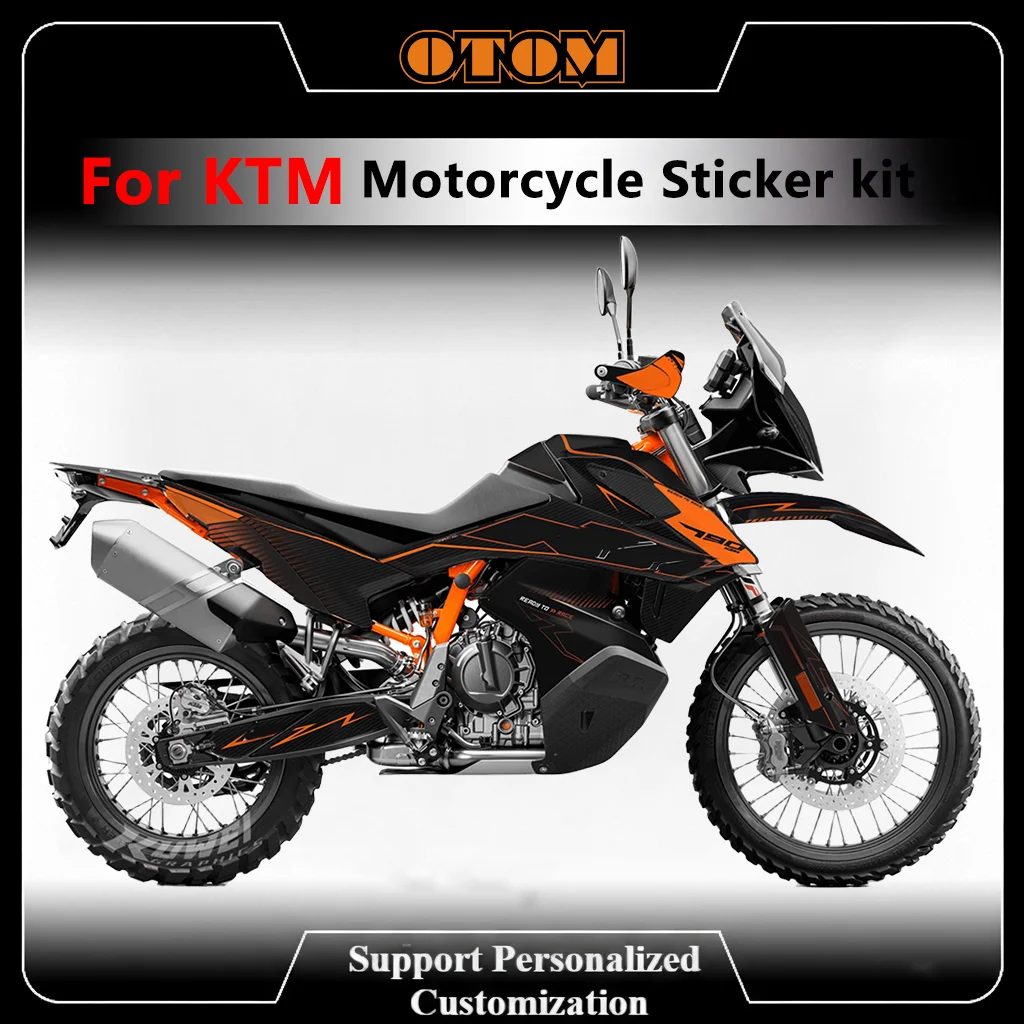 for KTM 2019 2020 2021 2022 ADV Customize Motorcycle Graphics Full Decals Adventure 790 890 S R Glossy Background Sticker Kit