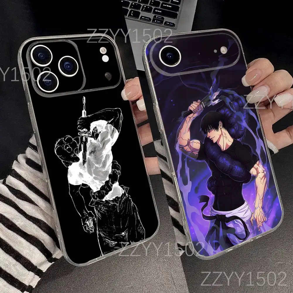 حافظة هاتف Toji Fushiguro Jujutsu Kaisen لهاتف iPhone 17,16,15,14,13,12,11 Pro,Max,Plus,X,XS,XR,SE4,E Mini شفافة ناعمة