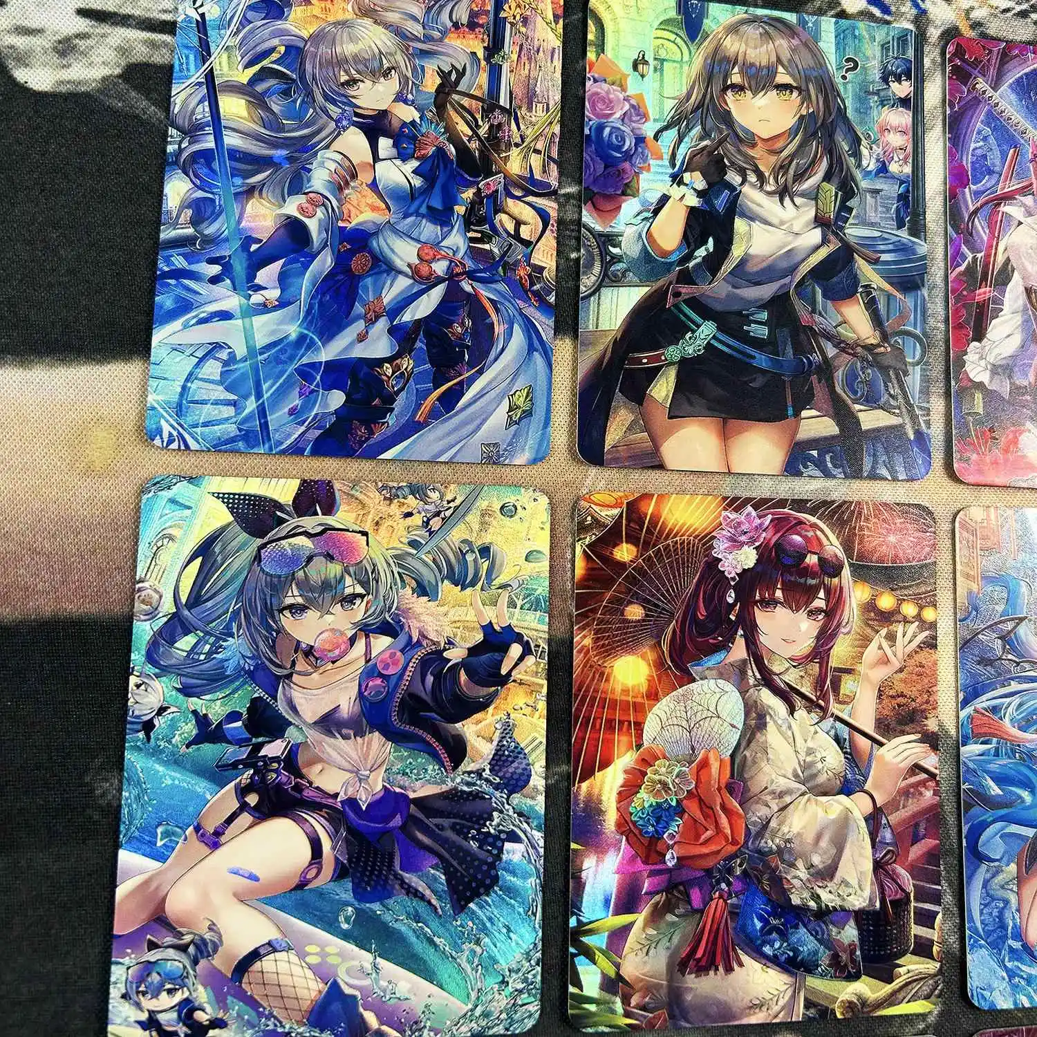 9Pcs/set Diy Self Made Honkai: Star Rail March 7Th Kafka Collection Card Refraction Color Flash Game Anime Cards Gift Toys