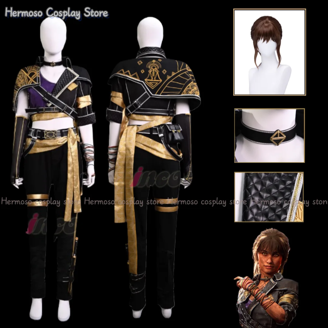 Sciel تأثيري حلي شعر مستعار كلير Obscur إكسبيديشن 33 الظلام قصيرة الأكمام سترة سليم بنطلون النساء هالوين إكسبيديشن وتتسابق