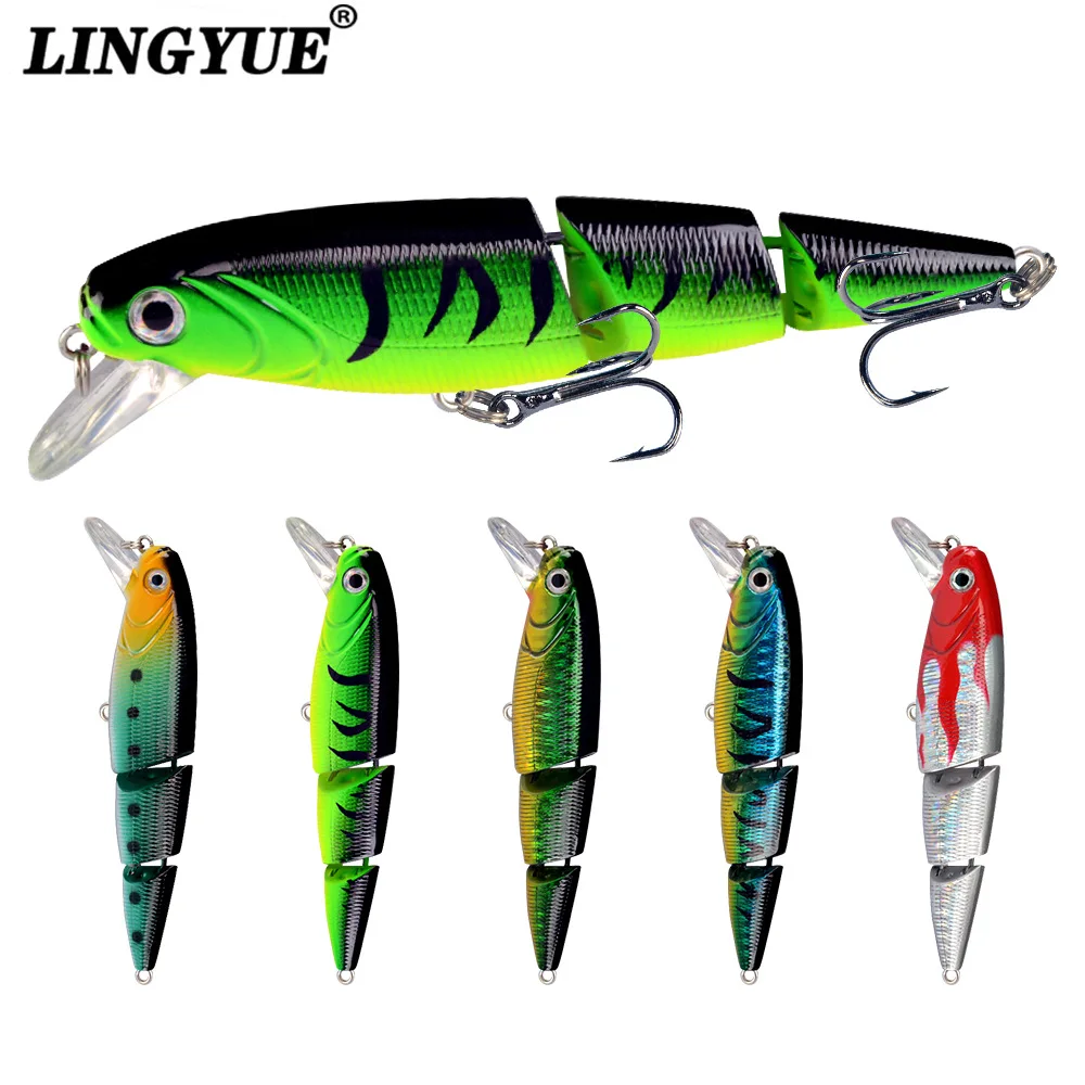 

15g/10.5cm Lure bait Multi-section Minnow Fishing Bait Three-section Minnow Lure Hard Bait jig de pesca fishing equipment