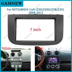 7 Inch Car Fascia Radio Panel for MITSUBISHI Colt (Z30/Z30G/Z3B/Z3V) 2008-2012 Dash Kit Install Facia Plate Adapter Cover Bezel