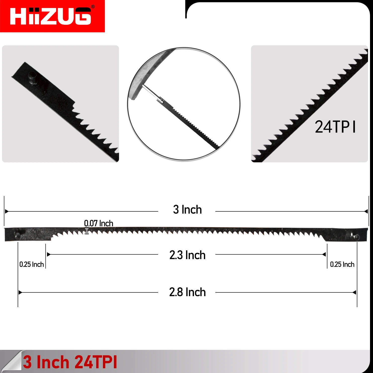 Imagem -03 - Scroll Saw Blades Pin End Motor Jig Dremel 8029 8030 Delta Emco Lux Ferramentas de Torneamento para Madeira 24 Tpi 76 mm 12 Peças