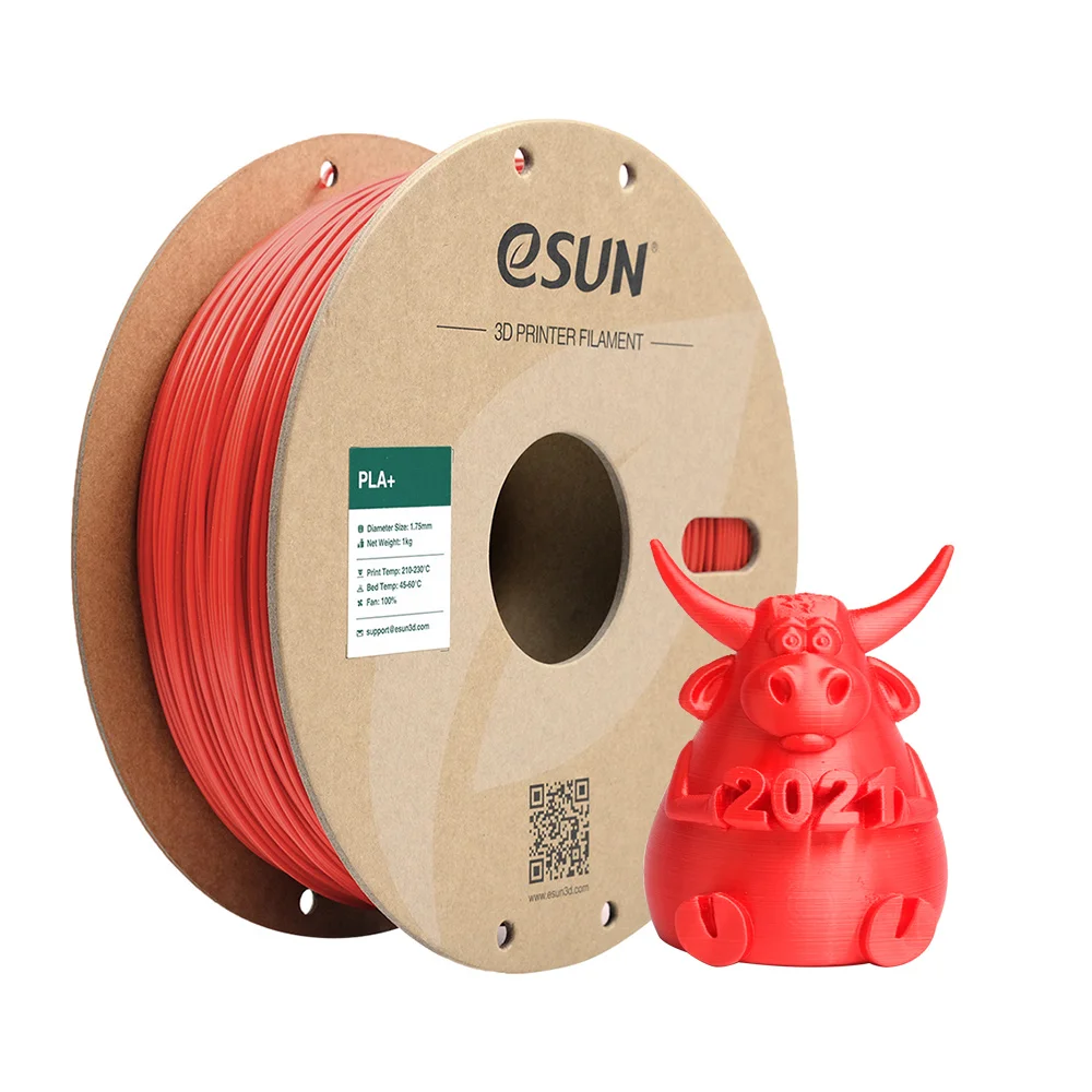 ESUN-Filament PLA Plus pour imprimante 3D, 1.75mm, haute vitesse, impression rapide, vente en gros, 10 pièces