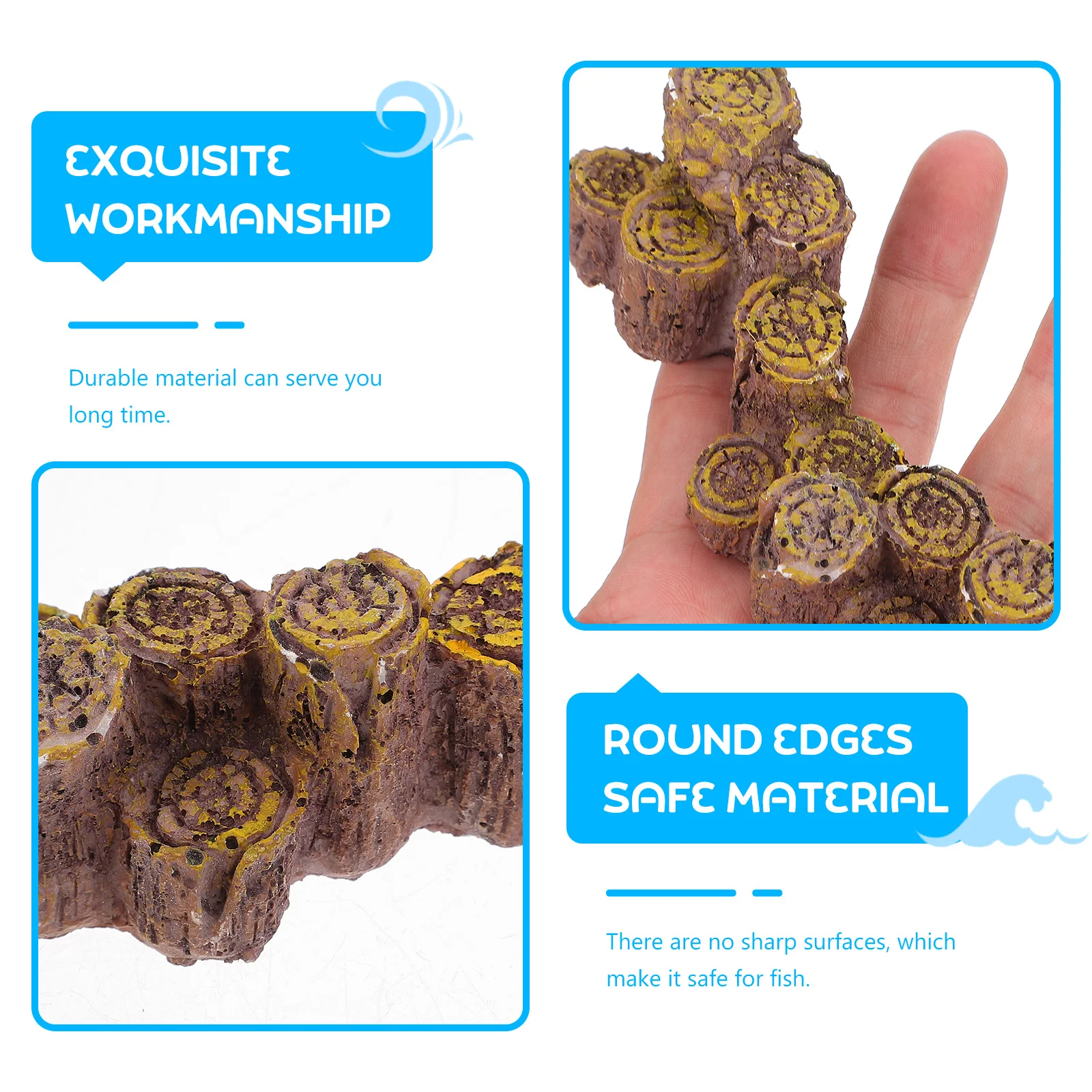 

1Pcs Resin Wood Pile Artificial Decor Fish Tank Aquarium Landscaping Ornament Aquarium Supply Artificial Wood Pile