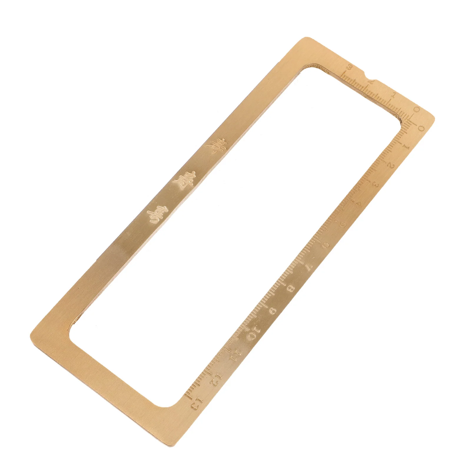 

Chinese Calligraphy Brass Paperweight Sturdy Rectangular Desktop Decoration Ruler for Writing Paperweight Paper Weight