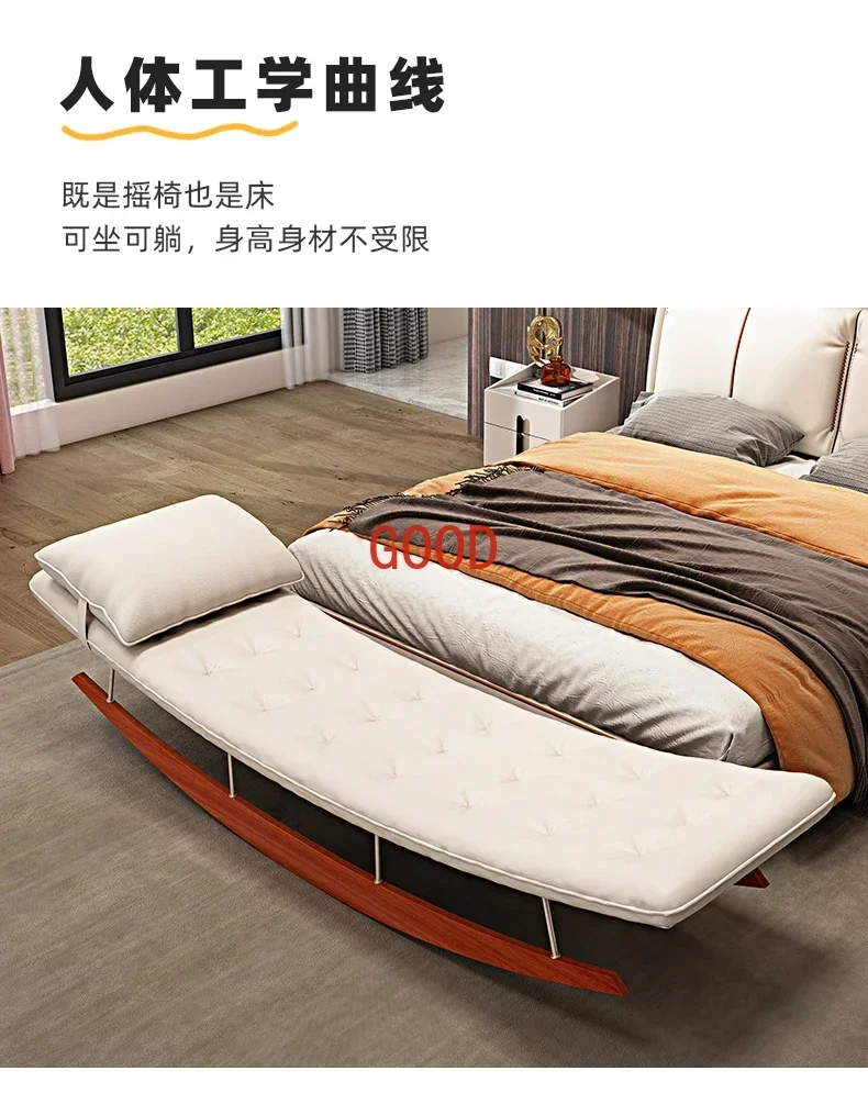 Дизайнерское кресло-качалка для спальни, однотонное кресло-качалка для гостиной, кресло-качалка для отдыха