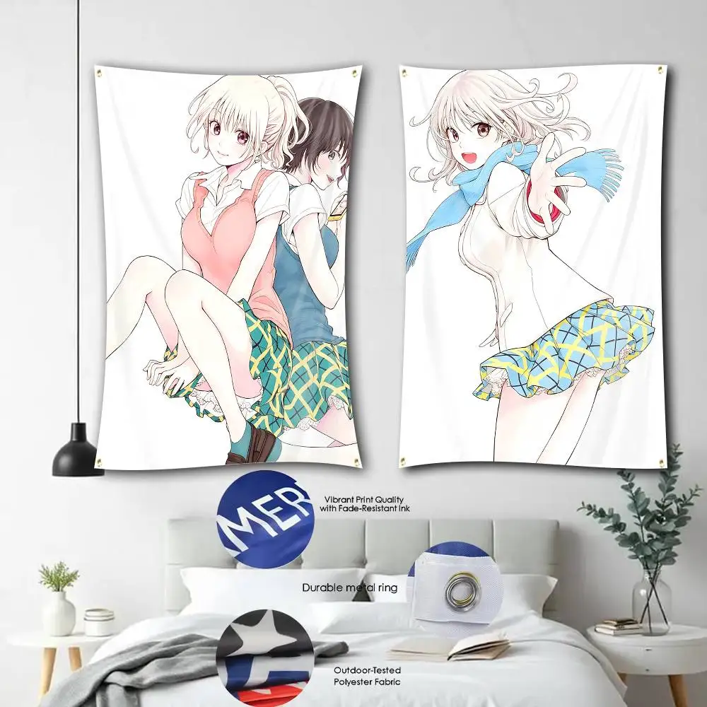 Manga Medaka Kuroiwa Official Art Flag Tapestry Banner for Bedroom Living Room Outdoor Camping Custom Supported