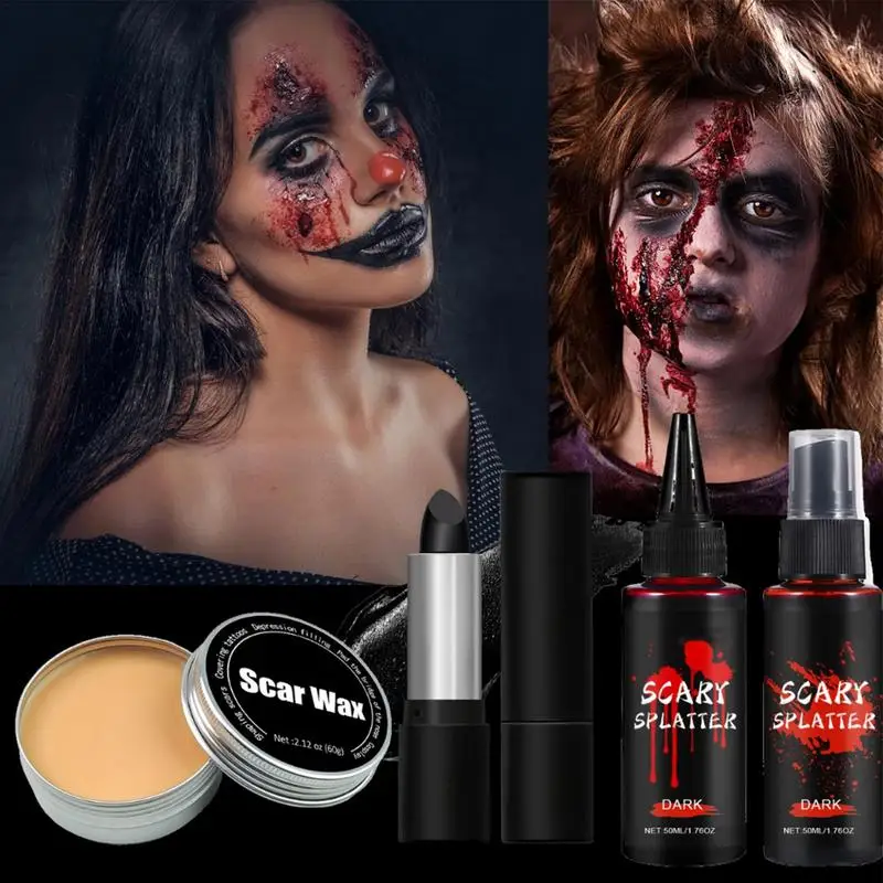 Kit de maquillaje para Halloween, conjunto de colección de cosméticos, seguro, profesional, SFX