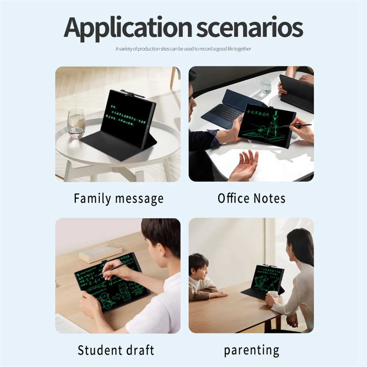 ABXHA 11.5 بوصة LCD لوحة رسم للعمل دراسة شاشة كاملة رقيق بخط اليد المغناطيسي واضح تابلت للكتابة مع حافظة