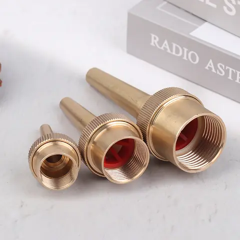 1/2" 3/4" 1" Female Thread Copper Straight Jet Fountain Nozzle Gold Adjustable Water Fountain Garden Park Radial Water Column