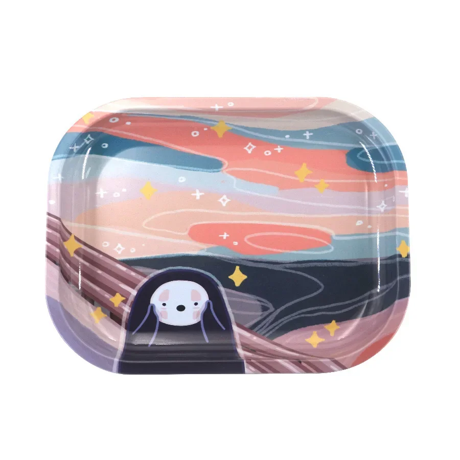 تصاميم نمط مختلف صينية لف عشب صفيح لوحة طاحونة أدوات صينية دوارة 180x140 مللي متر عشب التبغ الدخان الملحقات