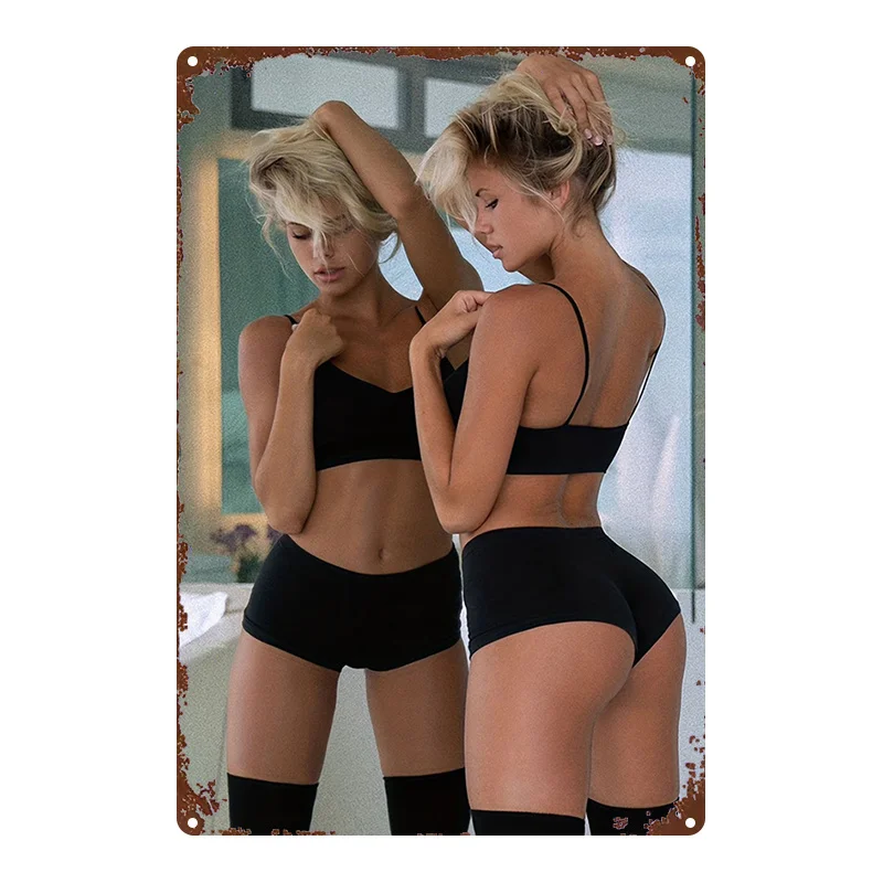 

2D Metal Wall Art - 8x12 Inch Iron Sign Decor for Bedroom, Living Room, Garden, Bathroom. Creative Hanging Art, Single Piece.