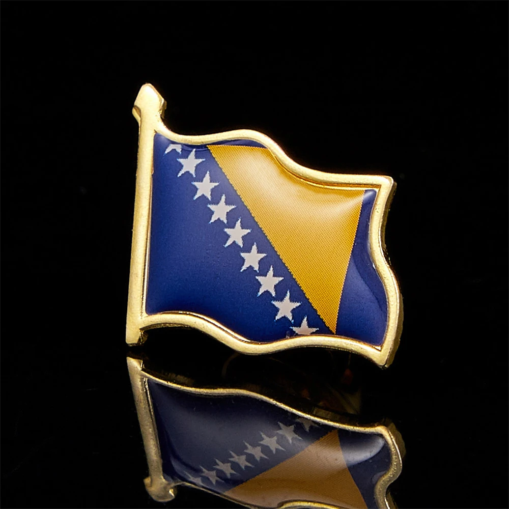 Bosia i Herzegovina Macha flagą kraju Broszka Odznaka Krawat Klapa Metalowa broszka Szpilka Ozdoby dekoracyjne — zdjęcie 4