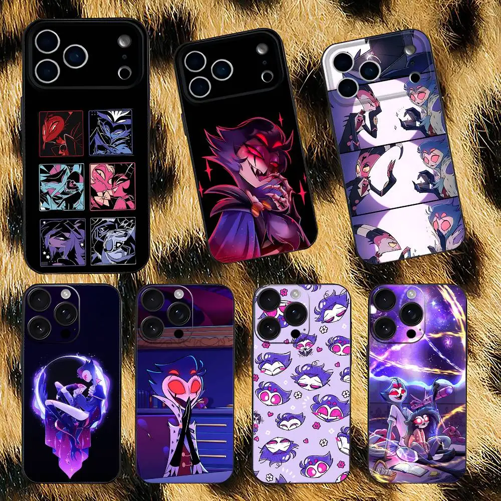 

S-Stolas Cartoon Phone Case For iPhone 17,16,15,14,13,12,11,Pro,XS,Max,XR,Plus,E,SE4,Mini Black Soft Cover