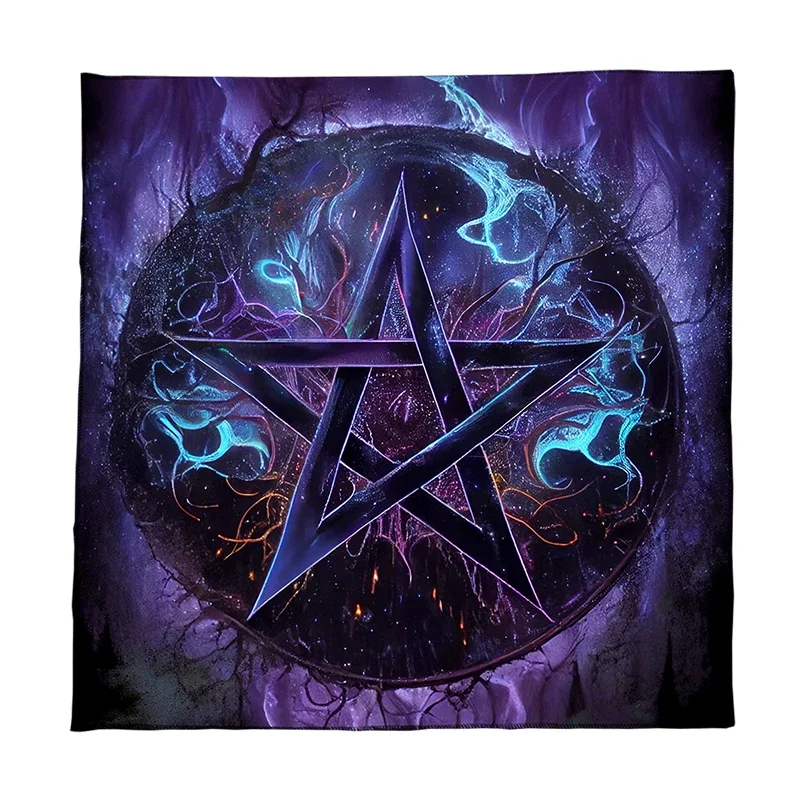 Star Pattern Tarot Tablecloth for Party Decoration Tarot Witch Altar Cloth Pagan Table Cloth Astrology Table Cover for Card Game