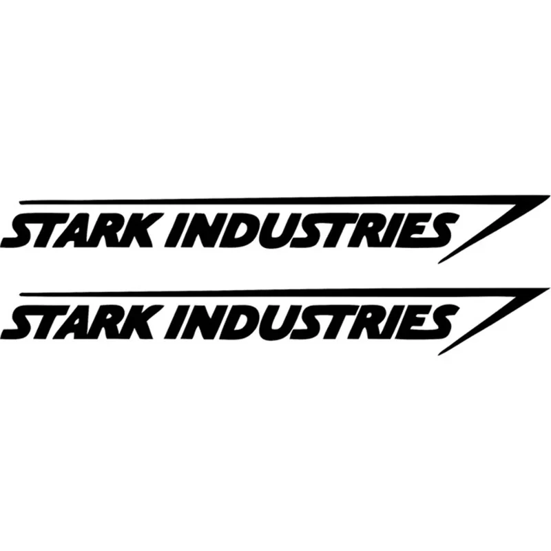 2 Pieces Car Stickers Decor Motorcycle Decals Fashion Laser Car Sticker Stark Industries Decorative Accessories Creative PVC20cm