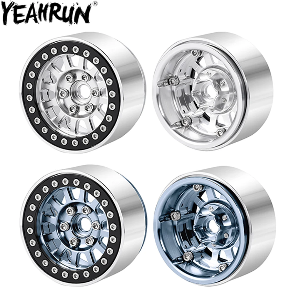 

YEAHRUN 4 шт. 1,9-дюймовые ступицы колес с бисером для 1/10 RC гусеничного автомобиля Axial SCX10 CC01 TRX4 TRX6 Wraith D90, обновленные детали