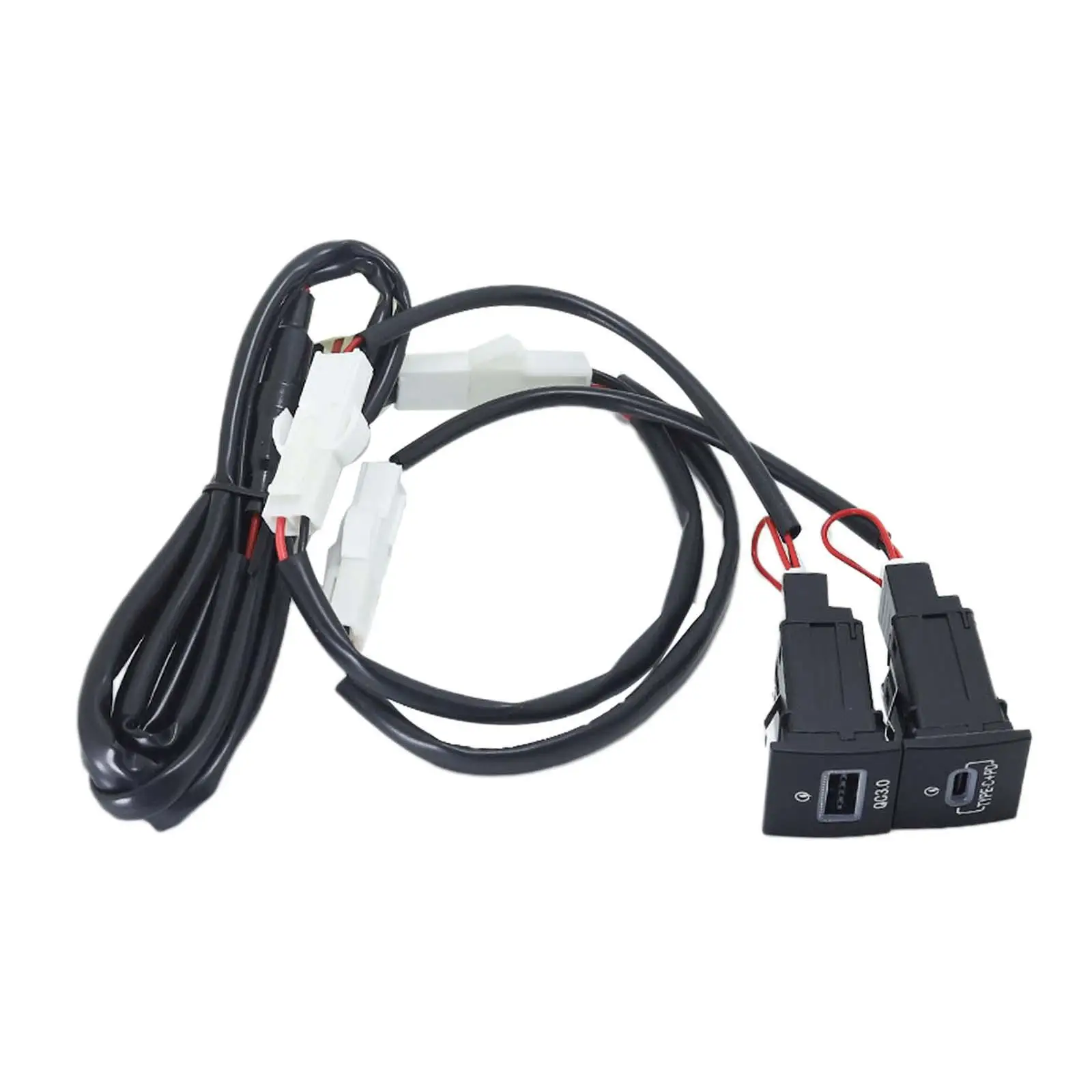 

QC3.0+PD Fast Charging Power Adapter Car Charger Wiring Harness Car Power Socket