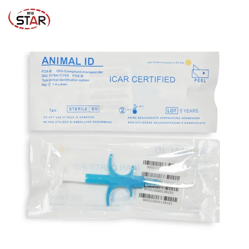 Il trasporto libero Piccolo 100 pz 134.2 KHz Cane RFID Chip di Vetro Per Mucca Gatto Pet Identificazione/Tracciamento Microchip ID Animale Iniettori