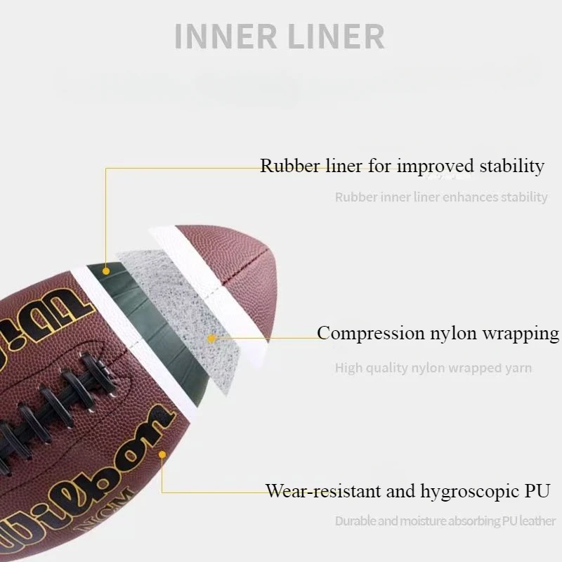 Description Picture 4 of itemAmerican Football Soccer Rugby Association Football Footy Ball Size 3 6 9 Sports Football Adult Kid Group Training Game Supplies