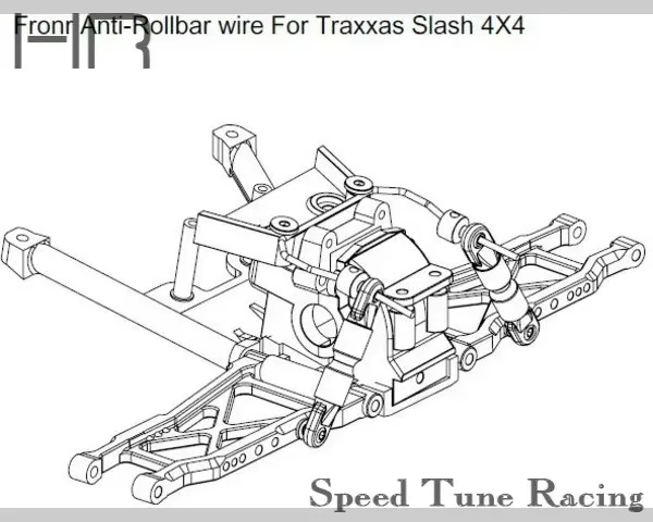 مجموعة قضبان التأثير الأمامية والخلفية من Hot Racing لـ 1/10 Traxxas 4x4 Slash LCG 4x4 Slash Rally