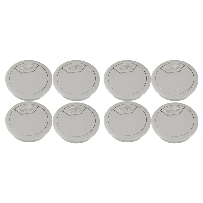 8 Pcs 53Mm Drill Hole Plastic Home Computer Desk Cable Cord Grommets