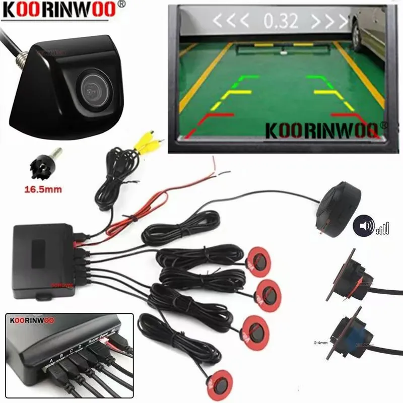 Parktronic-Sensoren Auto-Elektronikzubehör 4-Radar-Rückfahrkamera Intelligentes System Fahrzeug-Einparkhilfe