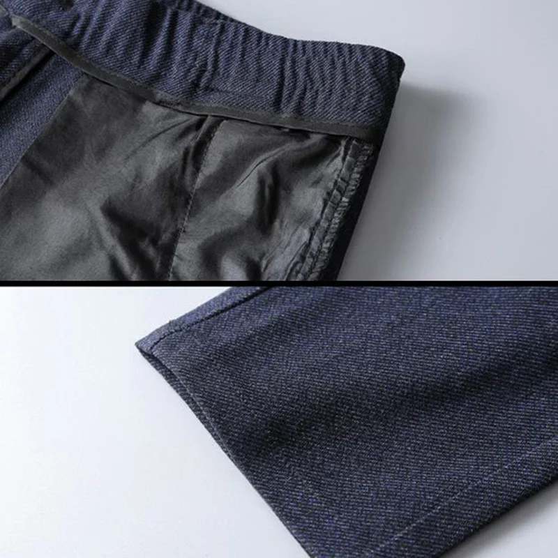 男性用カジュアルスポーツスーツパンツ、男性用ビジネスストレートブレザーパンツ、多用途スリムフィットアンクル丈クロップドトラウザーズ