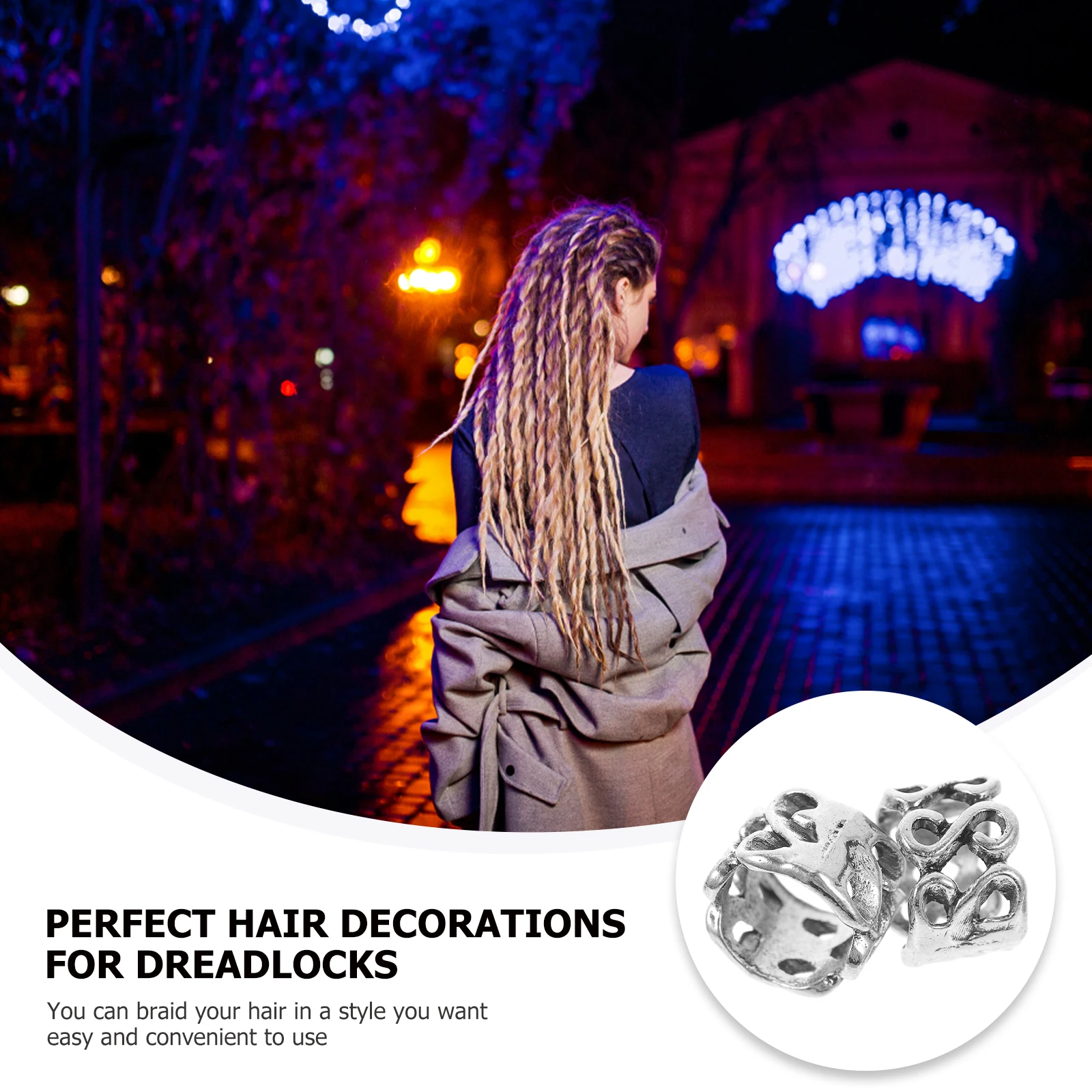 

20 шт., заколка для волос в стиле ретро, этнические косы, аксессуары для волос, дреды, кольца, бусины для бороды для фестивальной вечеринки, фотосессии