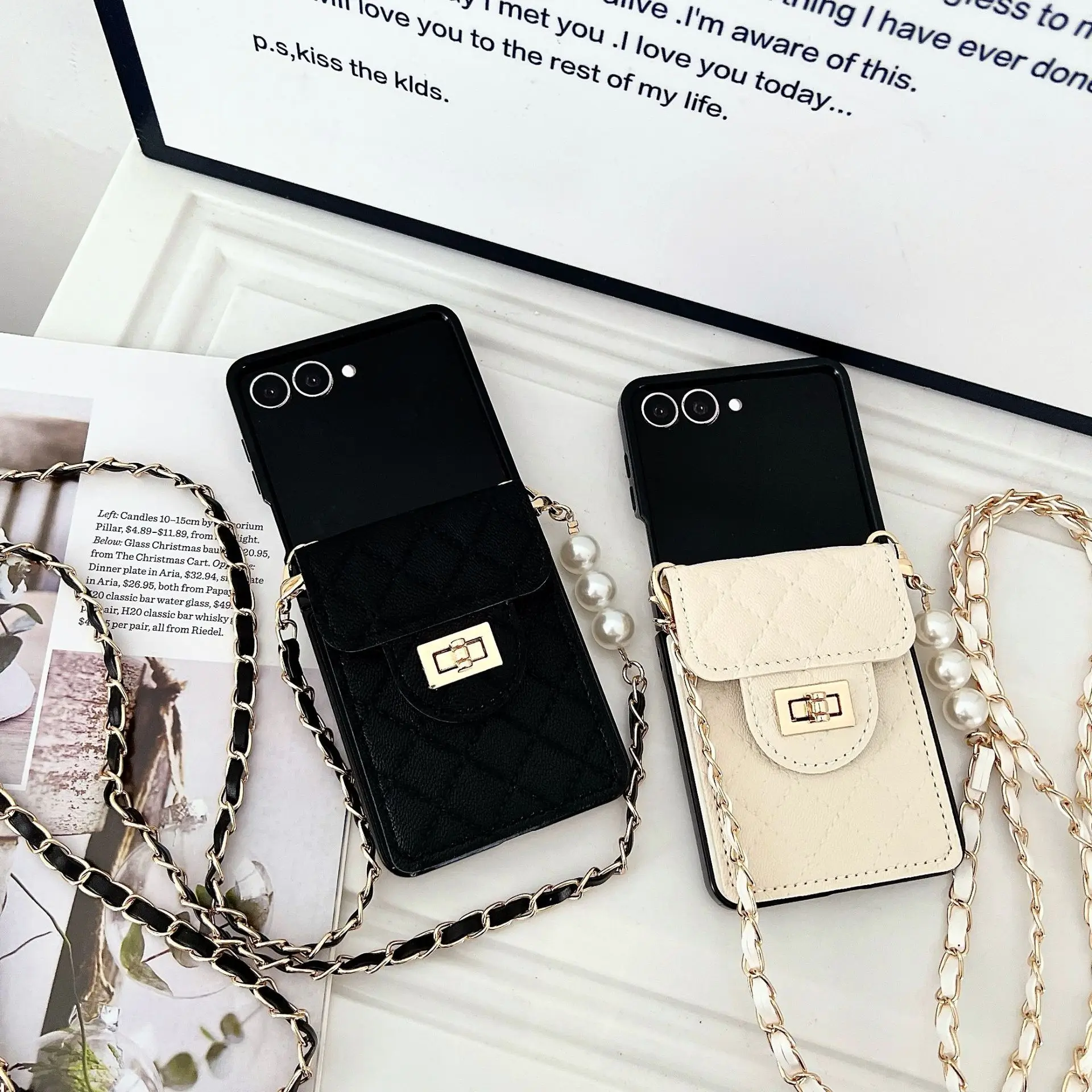 

Mini Bag Card Holder Phone Case for Samsung Galaxy Z Flip 7 6 5 4 Protective Back Cover for ZFlip5 ZFlip6 ZFlip7 Case Shell