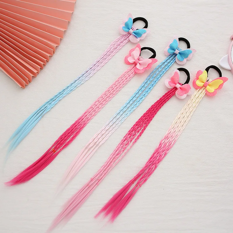 

Korean Kids Wig Hair Accessories Princess Bow Wig Color Gradient Wig Children Headwear Girls Kids Hair Accessories