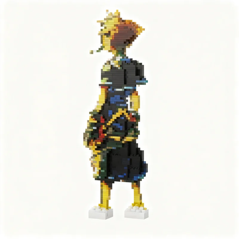 5671pcs MOC Art Sora Mosaic Kingdom Hearts II Model Toy Building Blocks Construction Christmas Gift Brick Birthday Creative DIY - view 4