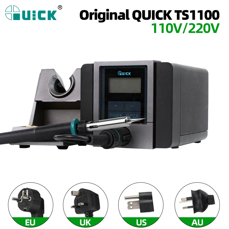 Quick TR1100 200W Hot Air Gun Soldering Station Touch Dormancy Lead-Free Welding Station For Phone PCB Chip Rework Repair Tool