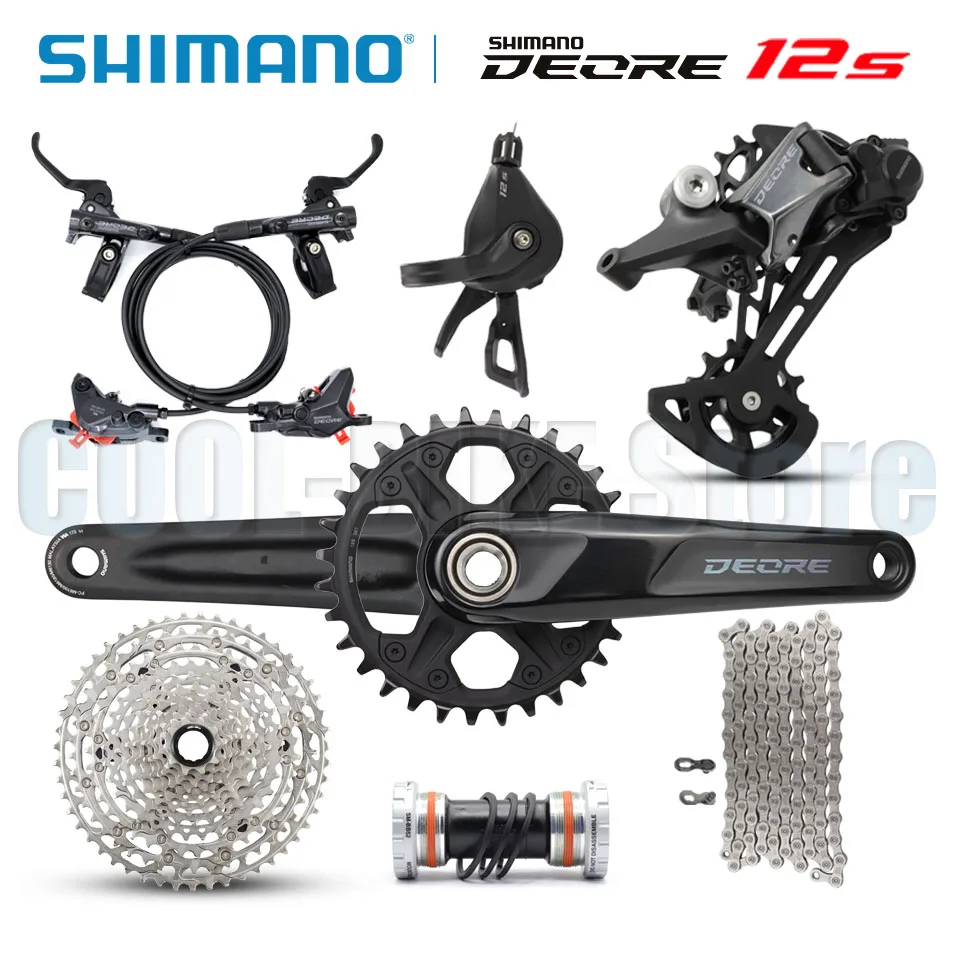 

Shimano Deore M6100 12s Groupset M6100 Hydraulic Disc Brake Crankset SL RD CN CS SunShine Cassette Sprocket