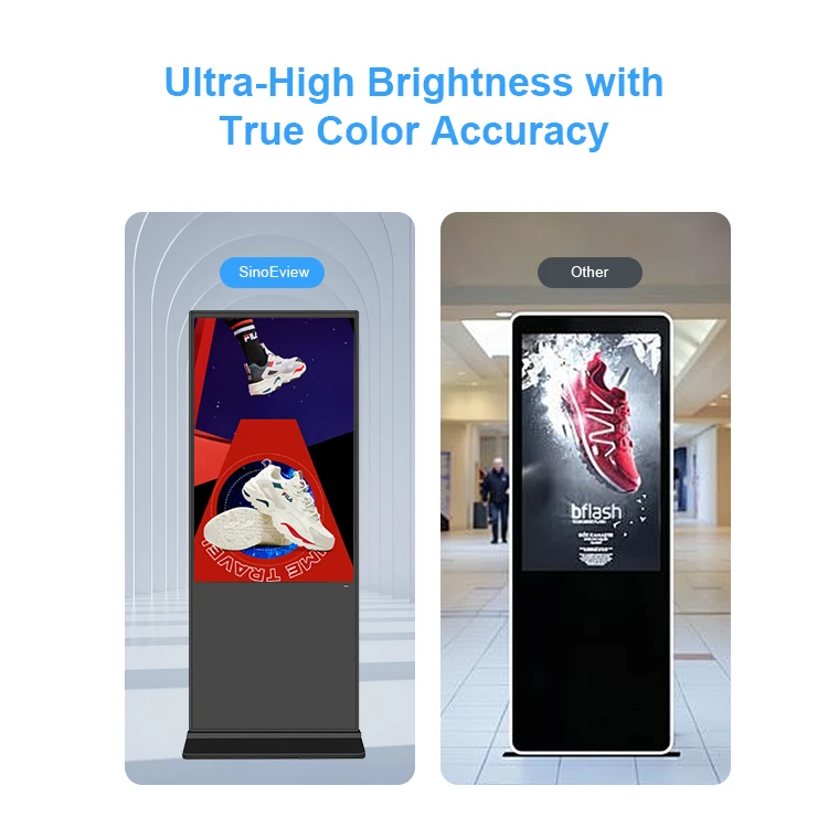 Chiosco touch screen a infrarossi verticale personalizzabile per pubblicità interna in hotel, aeroporti e spazi commerciali