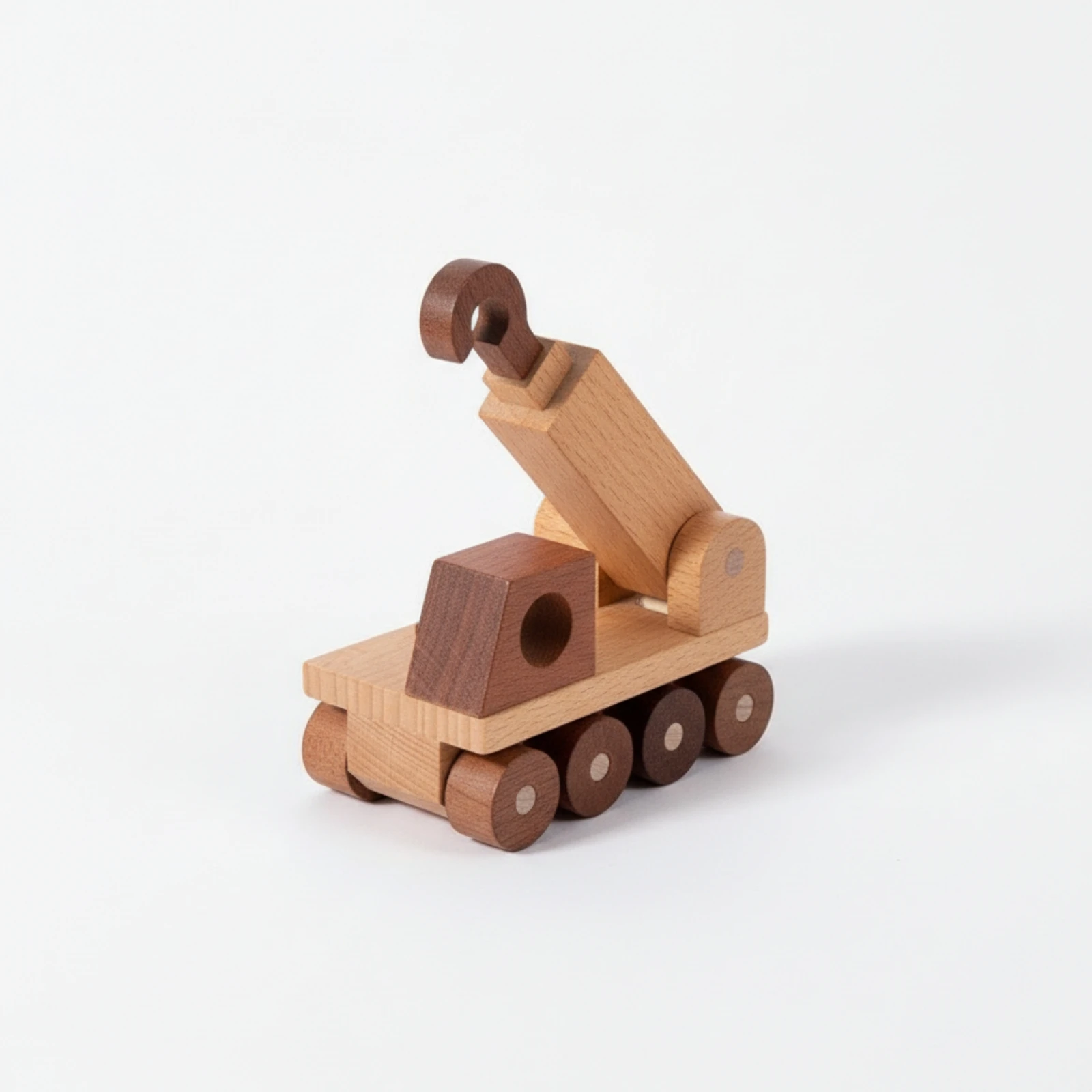 Wooden Toy Vehicle Compact Solid Wood Construction Vehicle Toy Tactile Realistic for Young Children, Playroom, Nursery